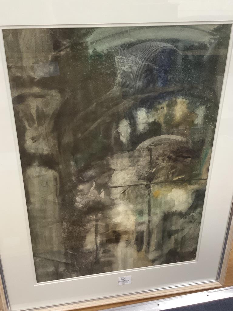 Niamh Collins (1956-), two oils on paper, View from Port, Agra, signed and dated 1990, 52 x 71cm and 'Wright Valley', signed and dated '91, 51 x 70cm